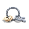 Silicone and Beech Teether “RABIT” Grey